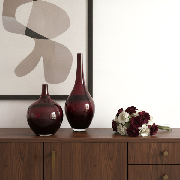 IKEA Salong Vase by Johanna Jelinek – Ruby Red Hand-Blown Glass Vase | Retired Design | TheyUnique