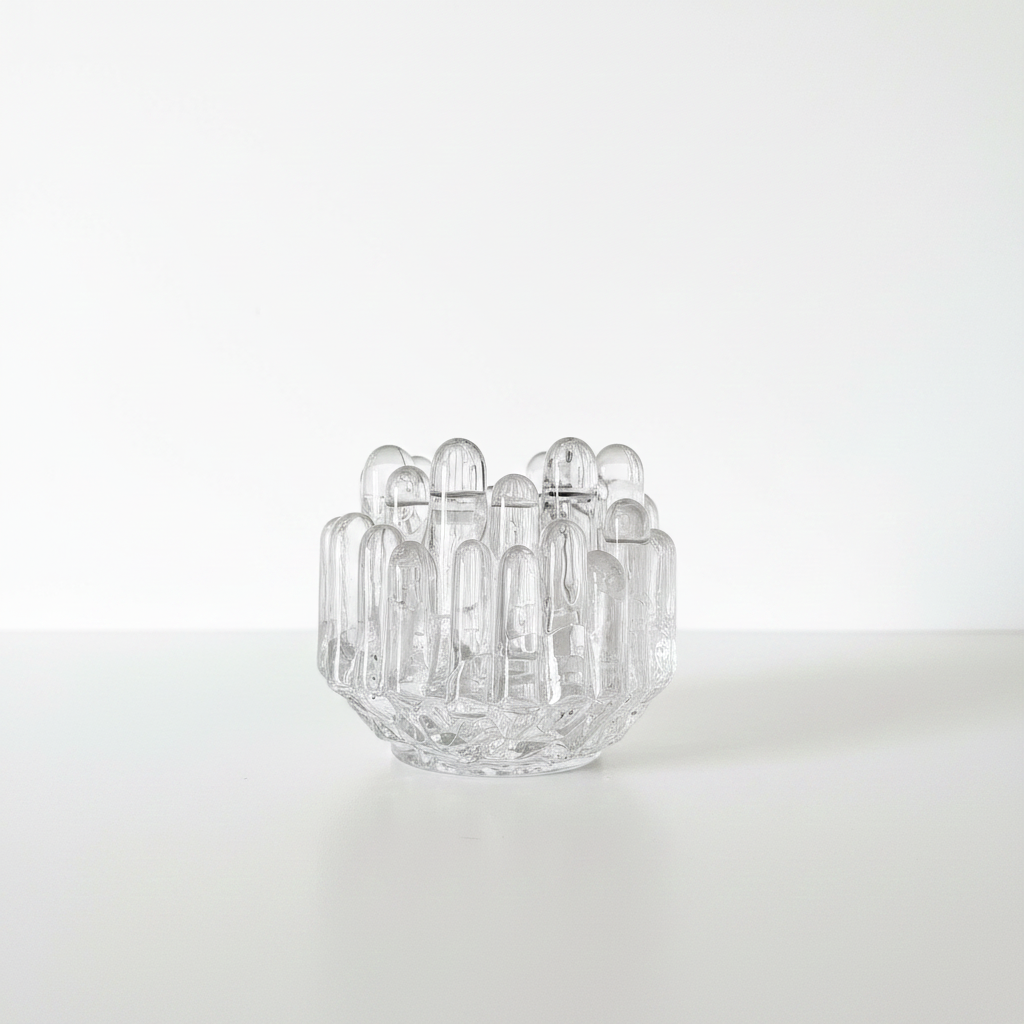 Kosta Boda Polar Votive Candle Holder by Göran Wärff – Swedish Crystal, 1970s | TheyUnique