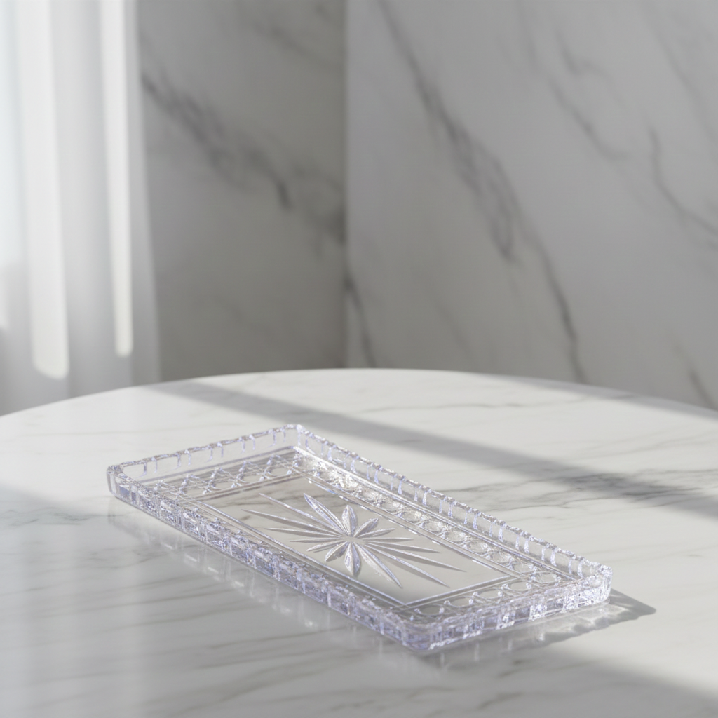 Vintage Crystal Tray – Elegant Mid-Century Rarity (1960s or Earlier)