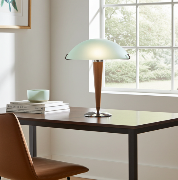 Vintage IKEA Kvintol Mushroom Table Lamp – Frosted Glass Shade | Iconic Scandinavian Lighting