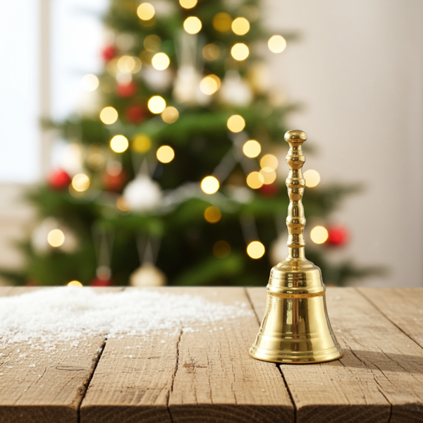 Small Vintage Brass Gold Handbell – Petite Mid-Century Accent | TheyUnique
