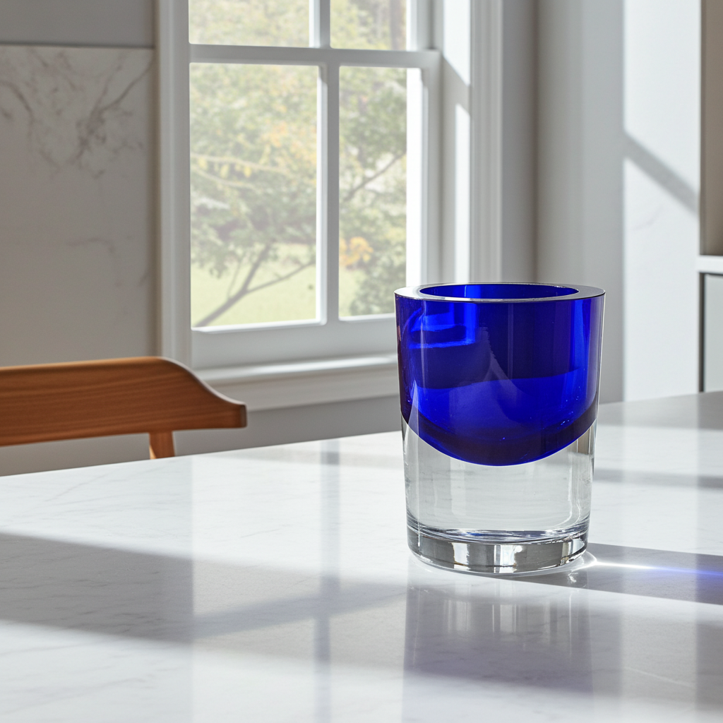 Pols Potten Cobalt Blue Glass Vase – With Original Mark Sticker