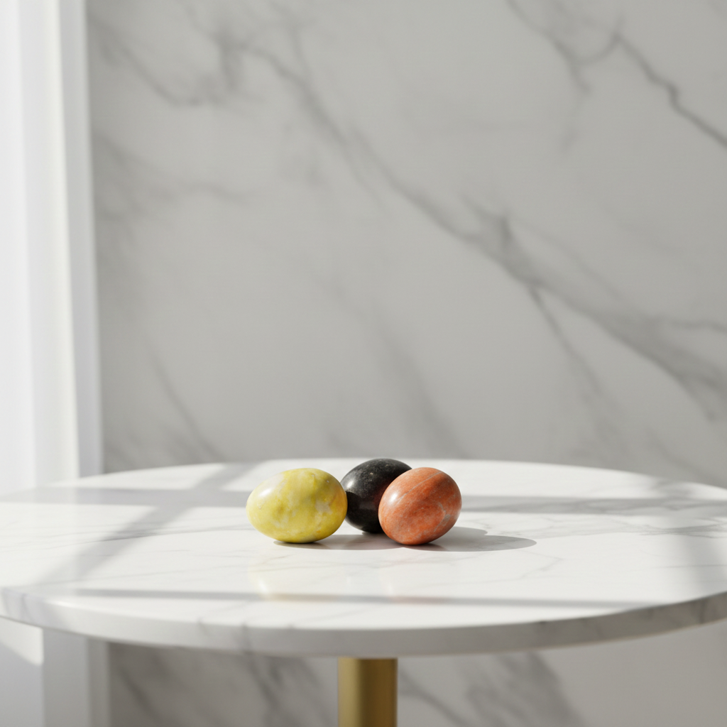 Vintage Marble Stone Decorative Eggs – Set of 3 in Vibrant Colors | TheyUnique