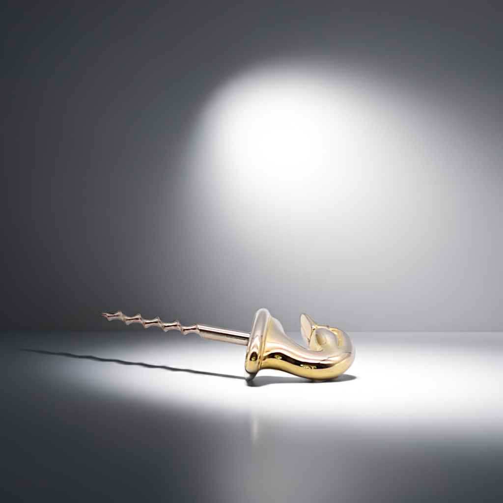 Vintage Swan Head Metallic Corkscrew & Bottle Opener – Elegant Barware Collectible