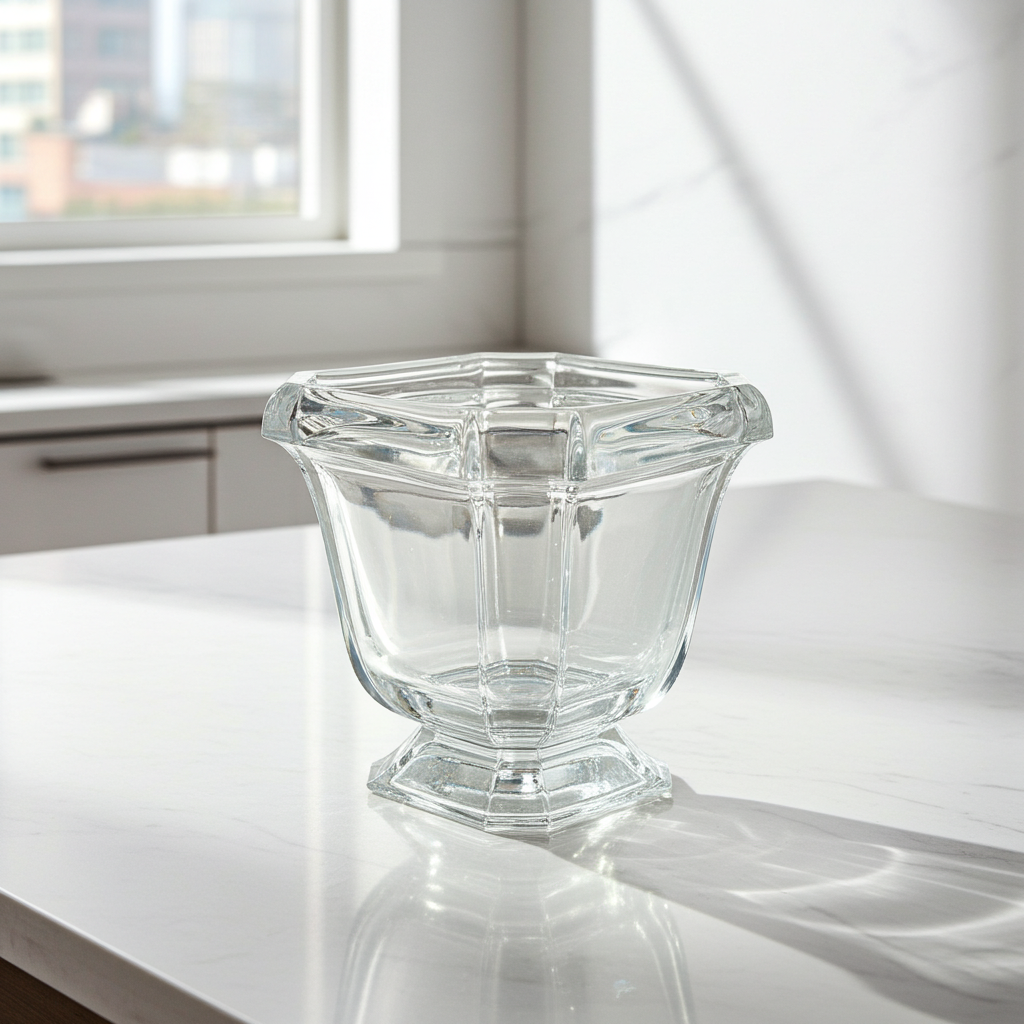 JG Durand Large French Art Glass Vase – Sparkling Fine Crystal, Neo-Classic