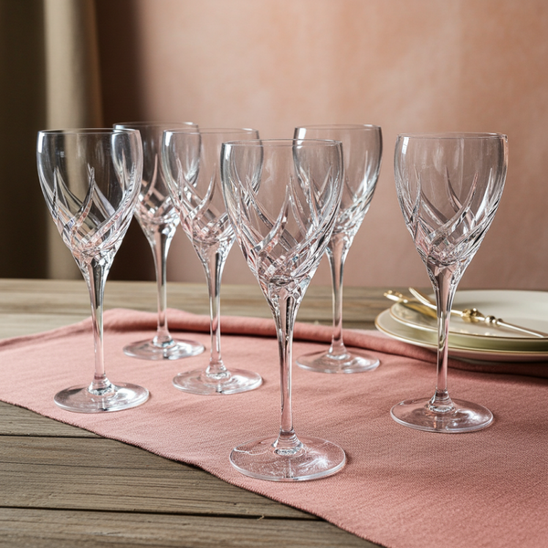 Da Vinci Pistoia Italian Crystal White Wine Glasses | Set of 5 | TheyUnique