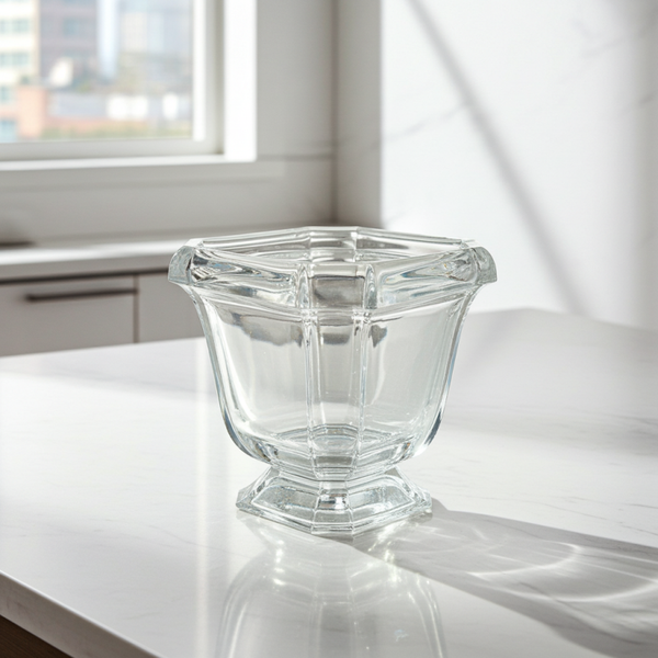 JG Durand Large French Art Glass Vase – Sparkling Fine Crystal, Neo-Classic