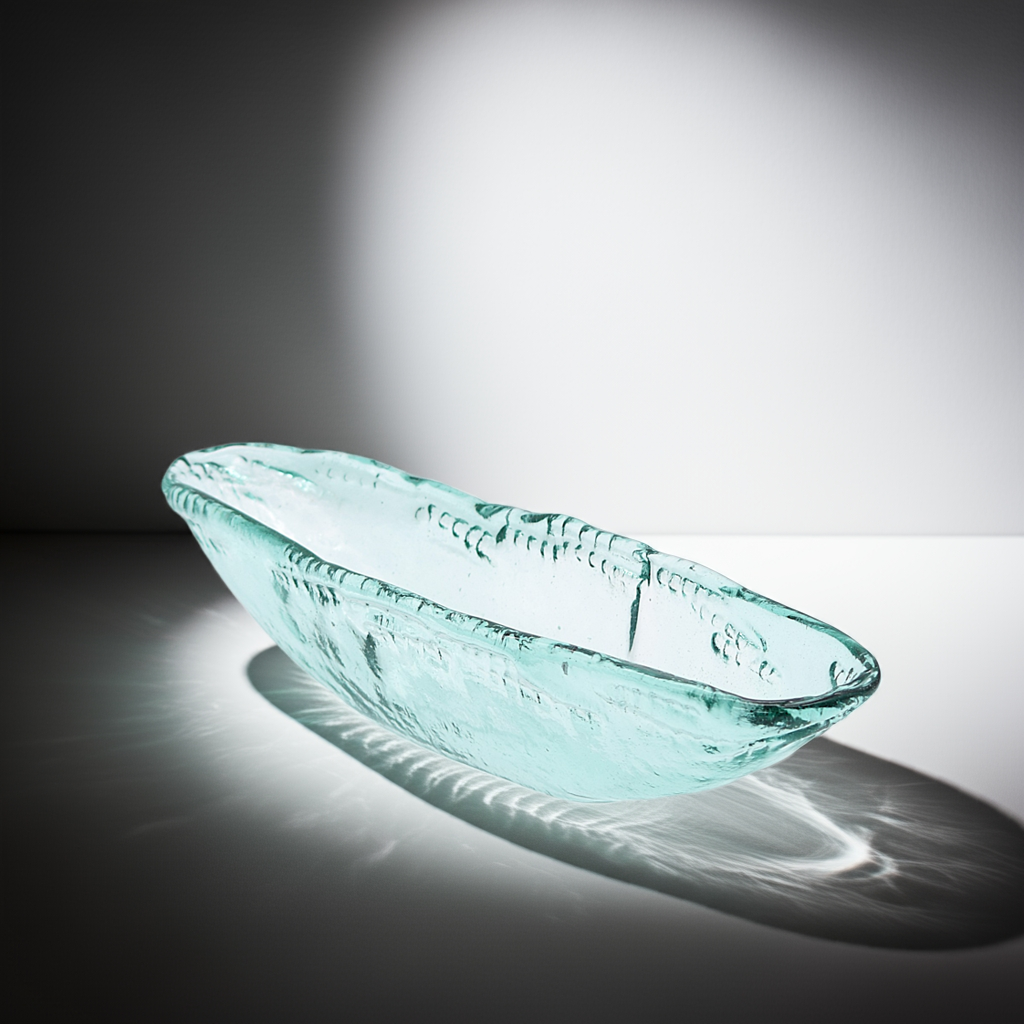 Vintage San Miguel Recycled Art Glass Centerpiece Green Dish – Handmade Spanish Design