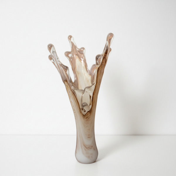 Vintage KIRCH Heavy Studio Art Glass Vase – Ukrainian Sculptural Glass, 37 cm | They Unique