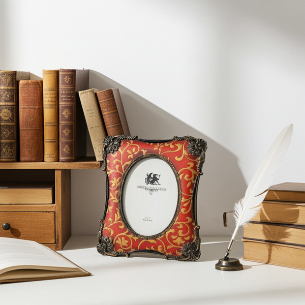 Griffin Collection Art Deco Photo Frame | Ceramic & Brass Vintage Frame | TheyUnique