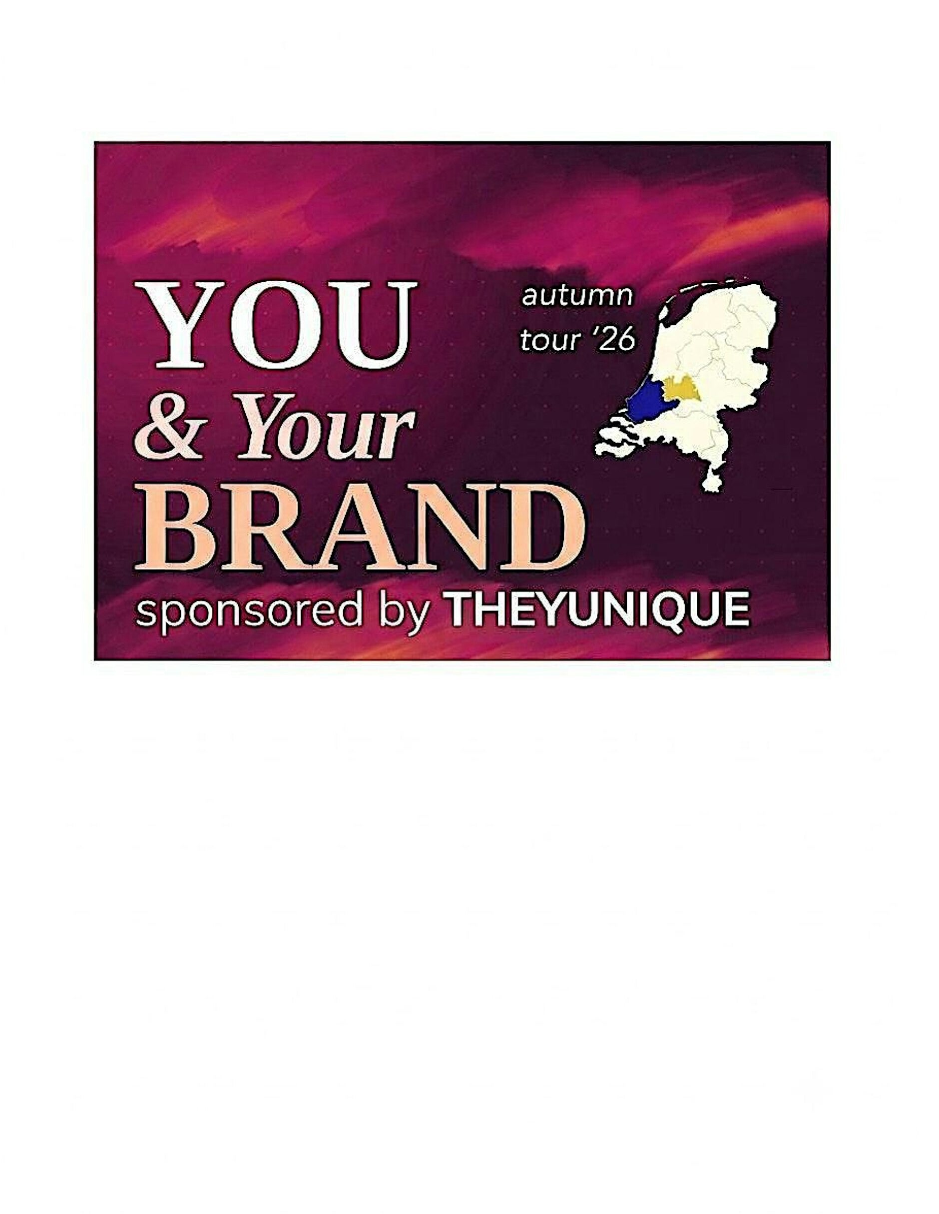 You and Your Brand entrepreneur event Hotel New York Rotterdam