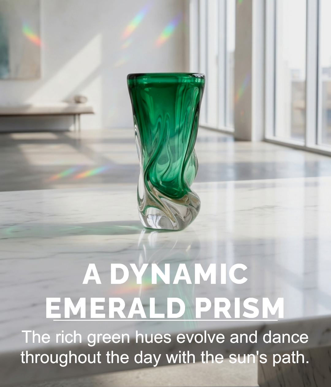Josef Hospodka Handblown Art Glass Vase – Green Twisted Organic Form | Czech Mid-Century Design – TheyUnique