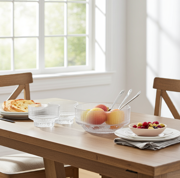 Ravenhead Glass Serving Set – Topaz Pattern – John Clappison Design (1970s)**