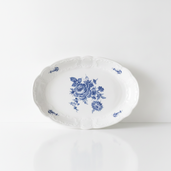 Vintage Seltmann Weiden Bavaria Wien Porcelain Serving Platter No. 6 – Blue Floral