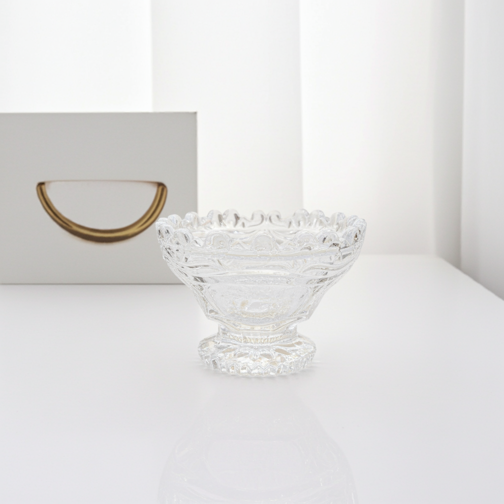 Vintage Hofbauer West Germany Crystal Dragon Bowl