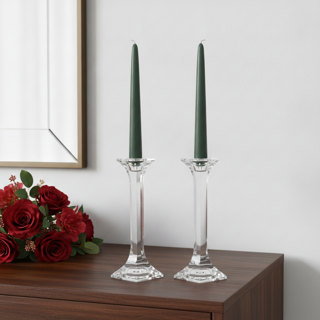 Pair of Vintage Riedel Glas Crystal Candlestick Holders – C.J. Riedel Design, 1970s