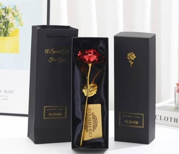 Chique Roos met geschenkdoos