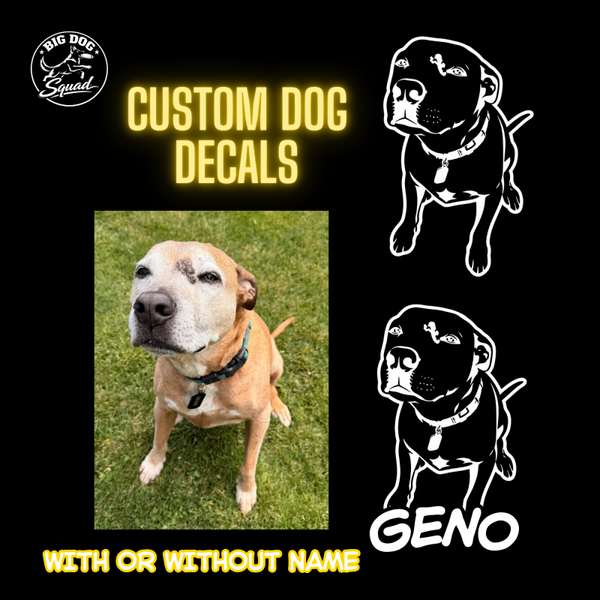 Big Dog Custom Pet Portrait Vinyl Decal