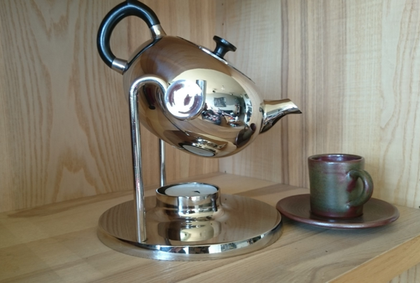 3 x Tuimel theepot, verchroomd design theepot