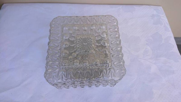 Plafonnière doorzichtig glas, vierkant Massive kleinere (08)