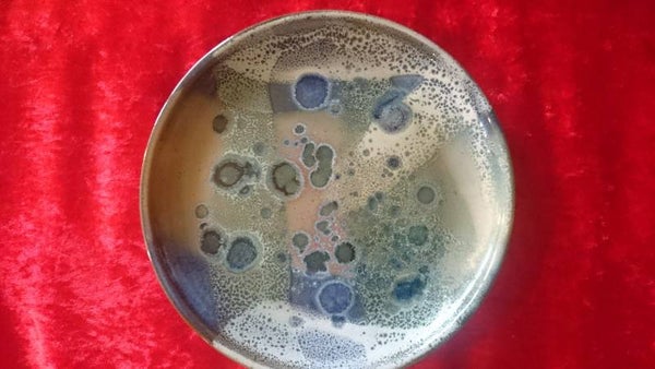 Kristalglazuur bord, sier of serveerbord