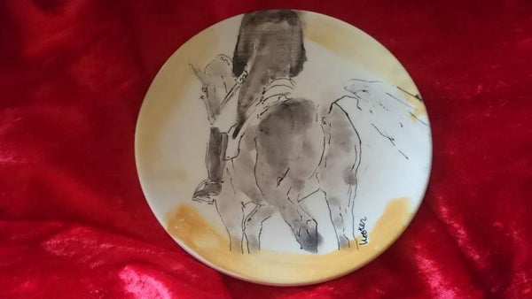 Wall board horse decoration made by Kester