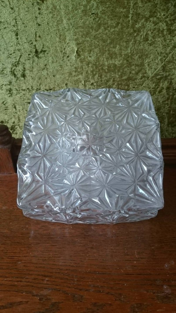 Leuchte plafonniere vierkant optisch glas