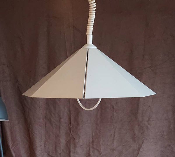 Metalen Dijkstra hanglamp, achthoekig, in grijs