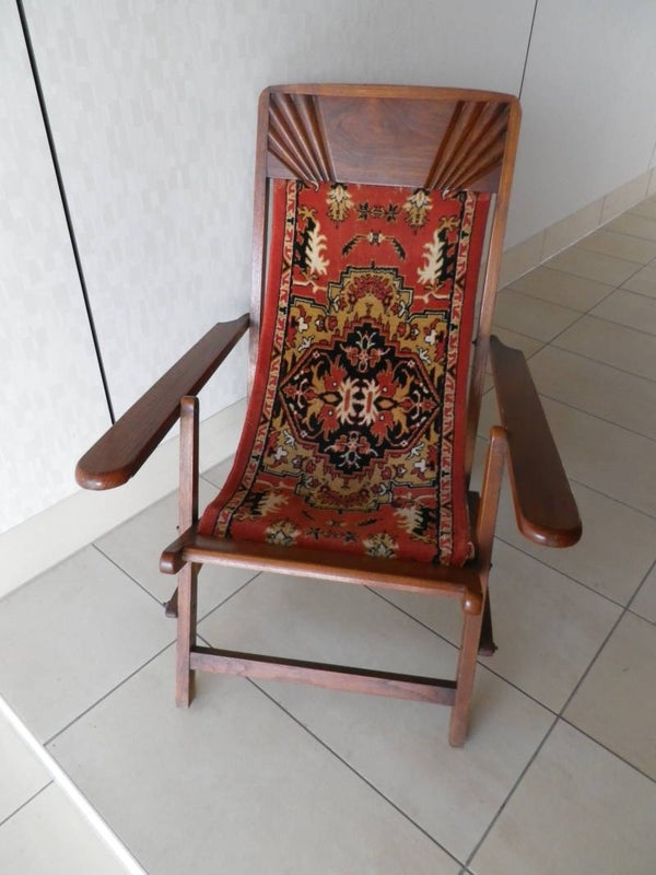 Vintage art deco folding chair from Burma