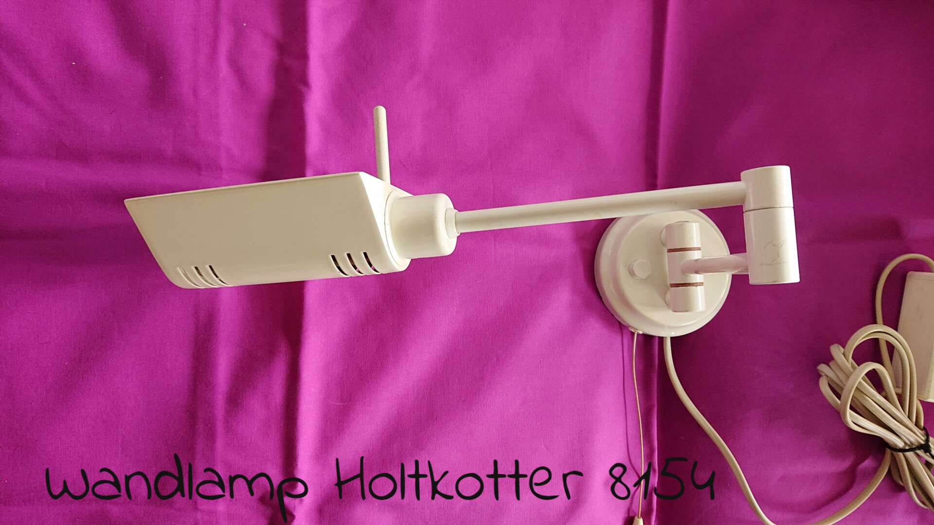 Holtkotter 8154 serie wandlamp swingarm in wit