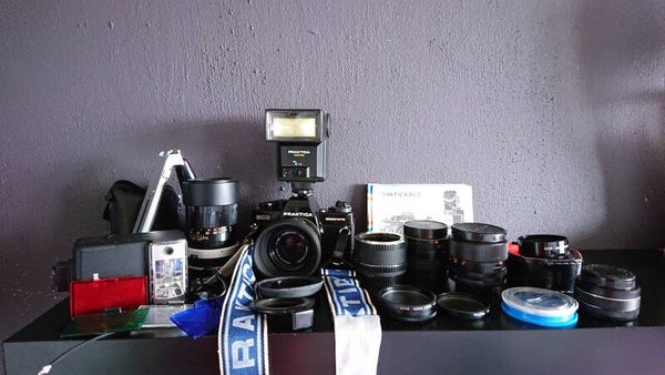 Praktica BC3 met vele lenzen en toebehoren