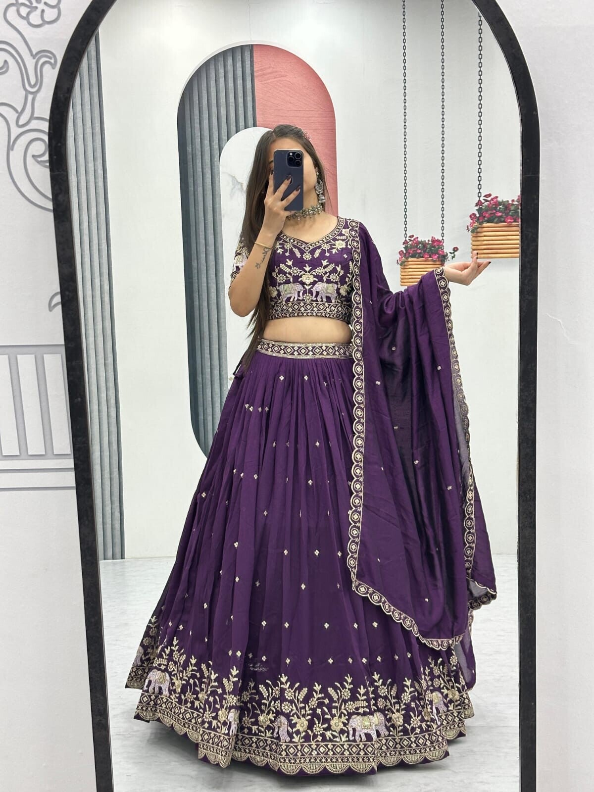 Ladies fully stitched lehenga