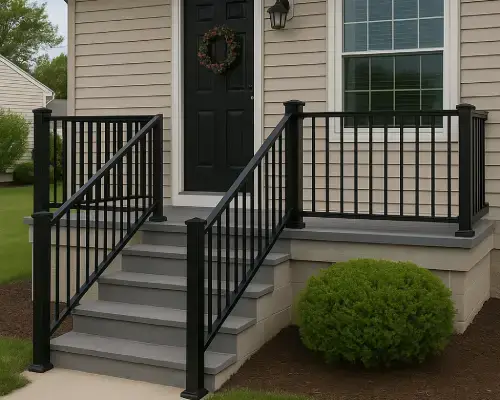 Black Aluminum Railing on a South Jersey Home