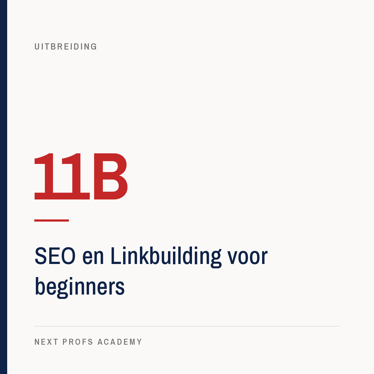 11B — SEO en Linkbuilding voor beginners