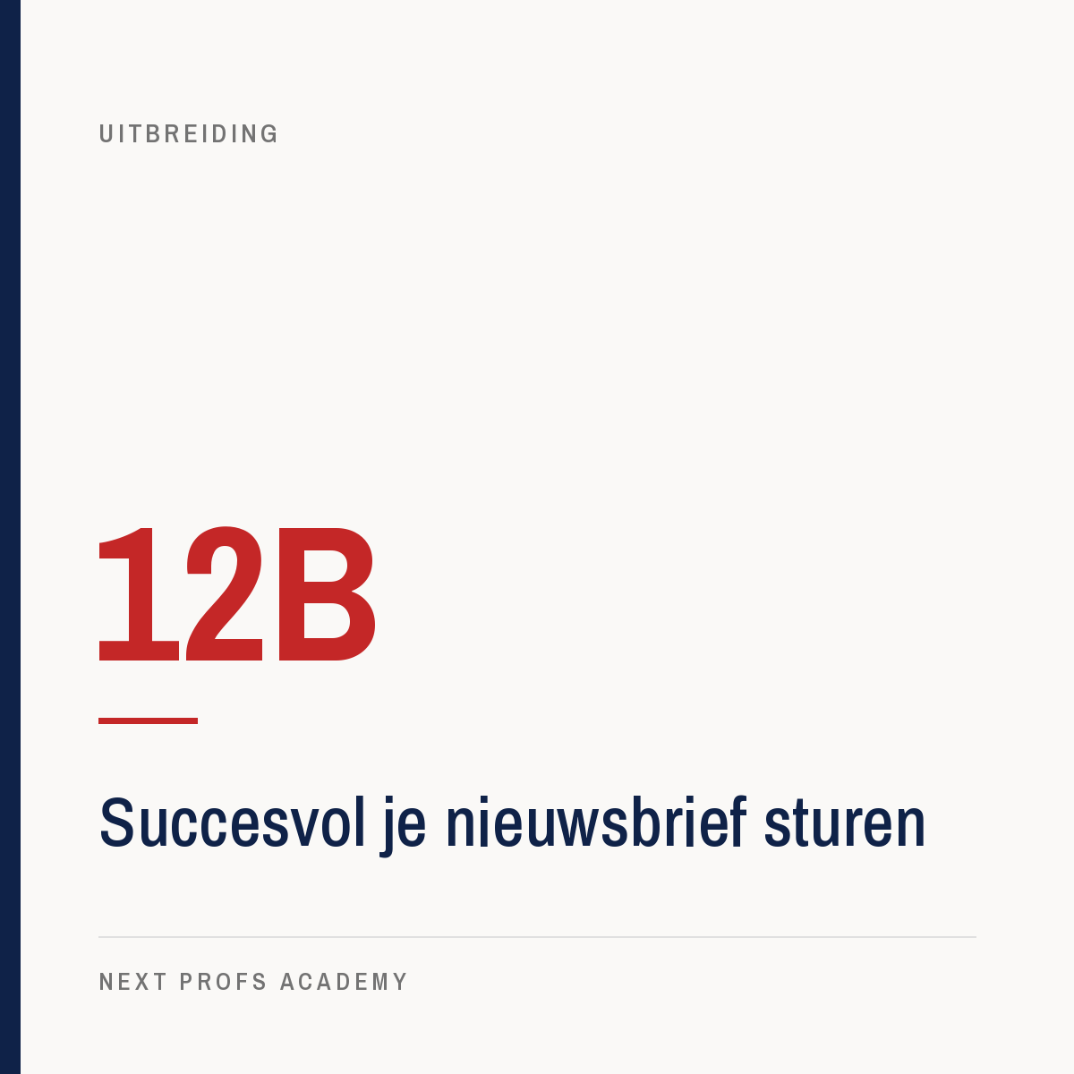12B — Succesvol je nieuwsbrief sturen