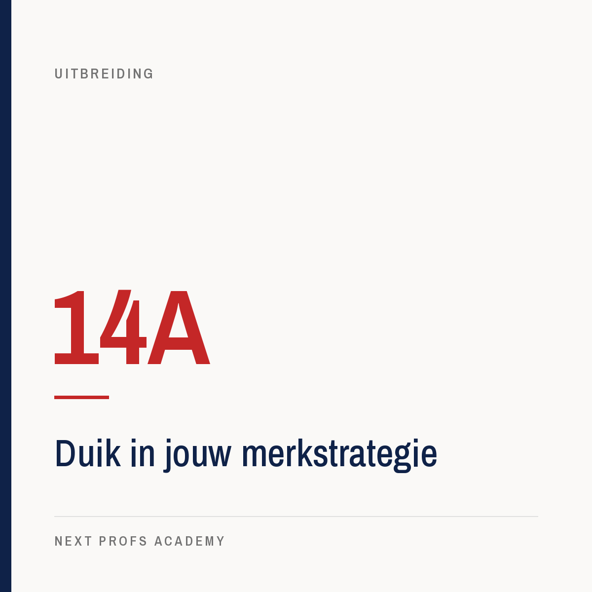 14A — Duik in jouw merkstrategie
