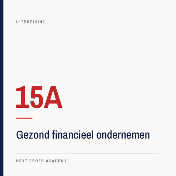15A — Gezond financieel ondernemen