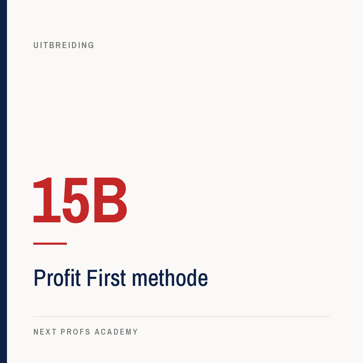 15B — Profit First methode