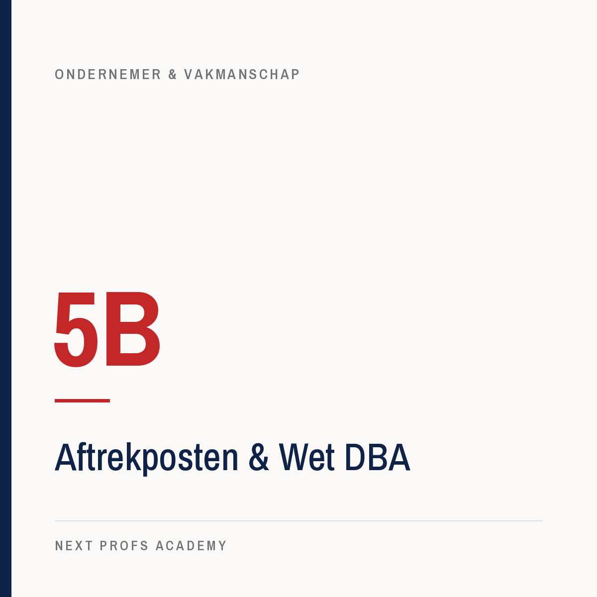5B — Aftrekposten & Wet DBA