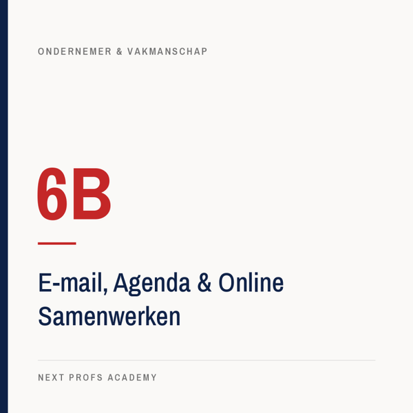 6B — E-mail, Agenda & Online Samenwerken