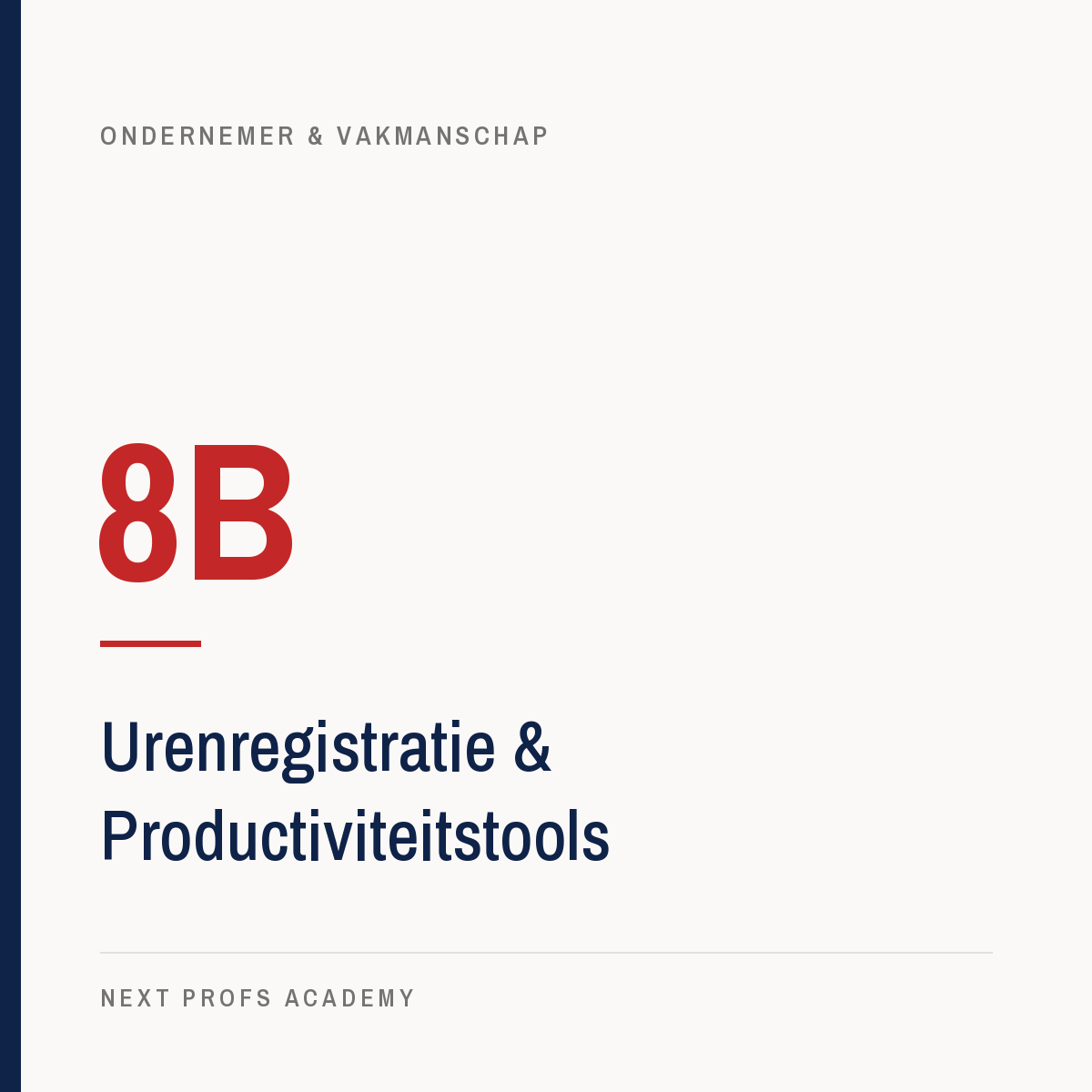 8B — Urenregistratie & Productiviteitstools