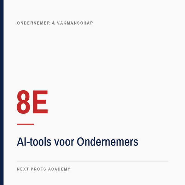 8E — AI-tools voor Ondernemers
