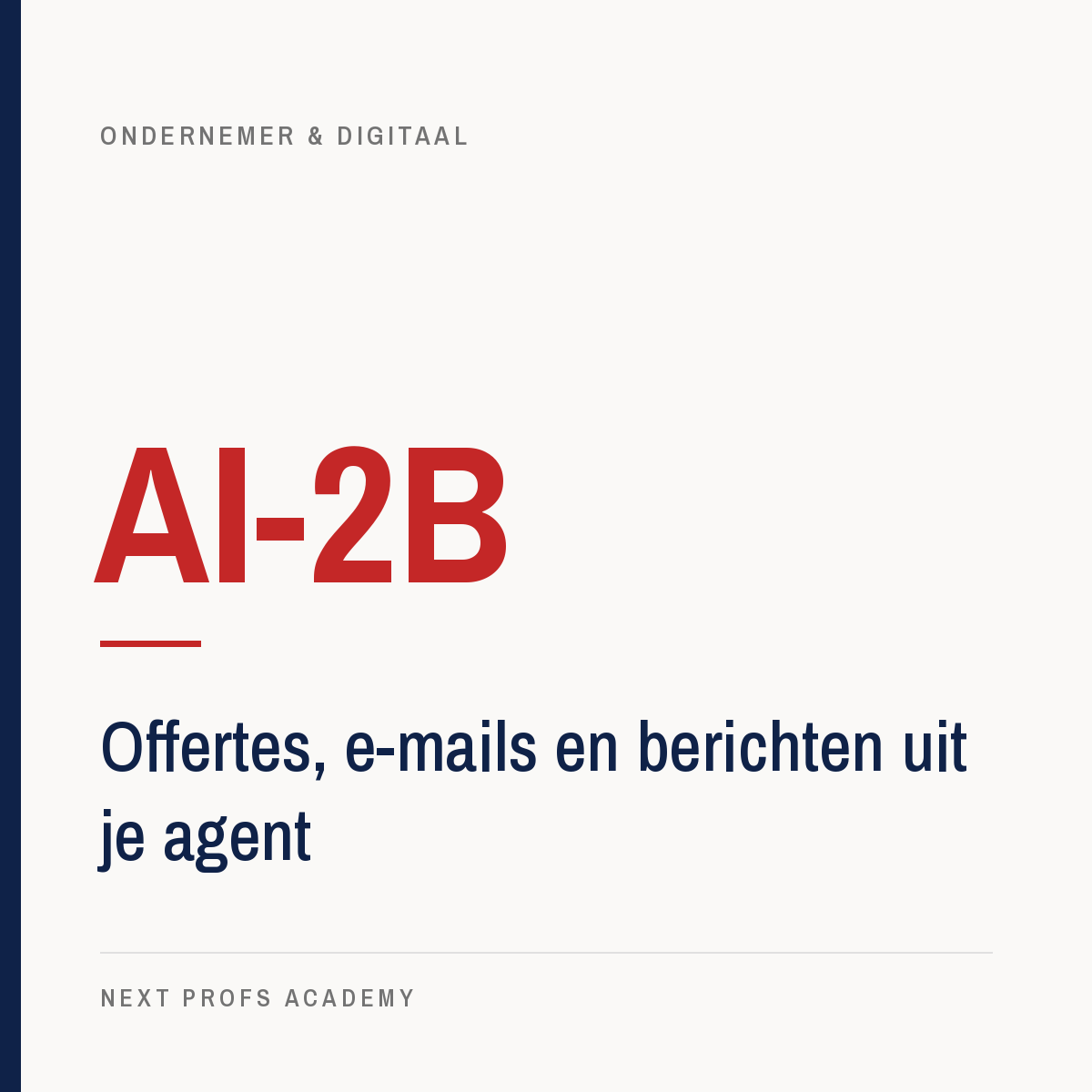 AI-2B — Offertes, e-mails en berichten uit je agent