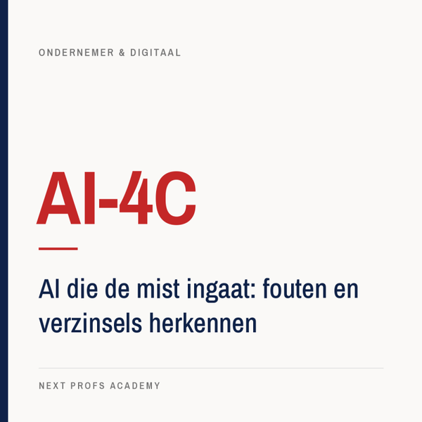 AI-4C — AI die de mist ingaat: fouten en verzinsels herkennen