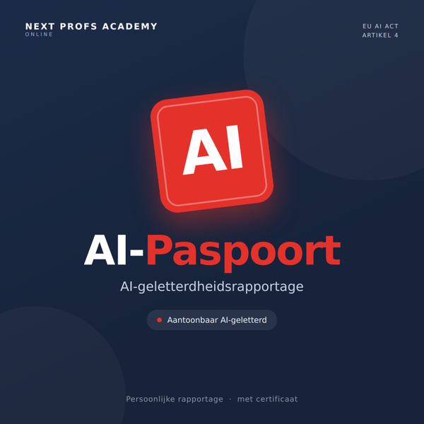 AI-Paspoort — jouw persoonlijke AI-geletterdheidsrapportage