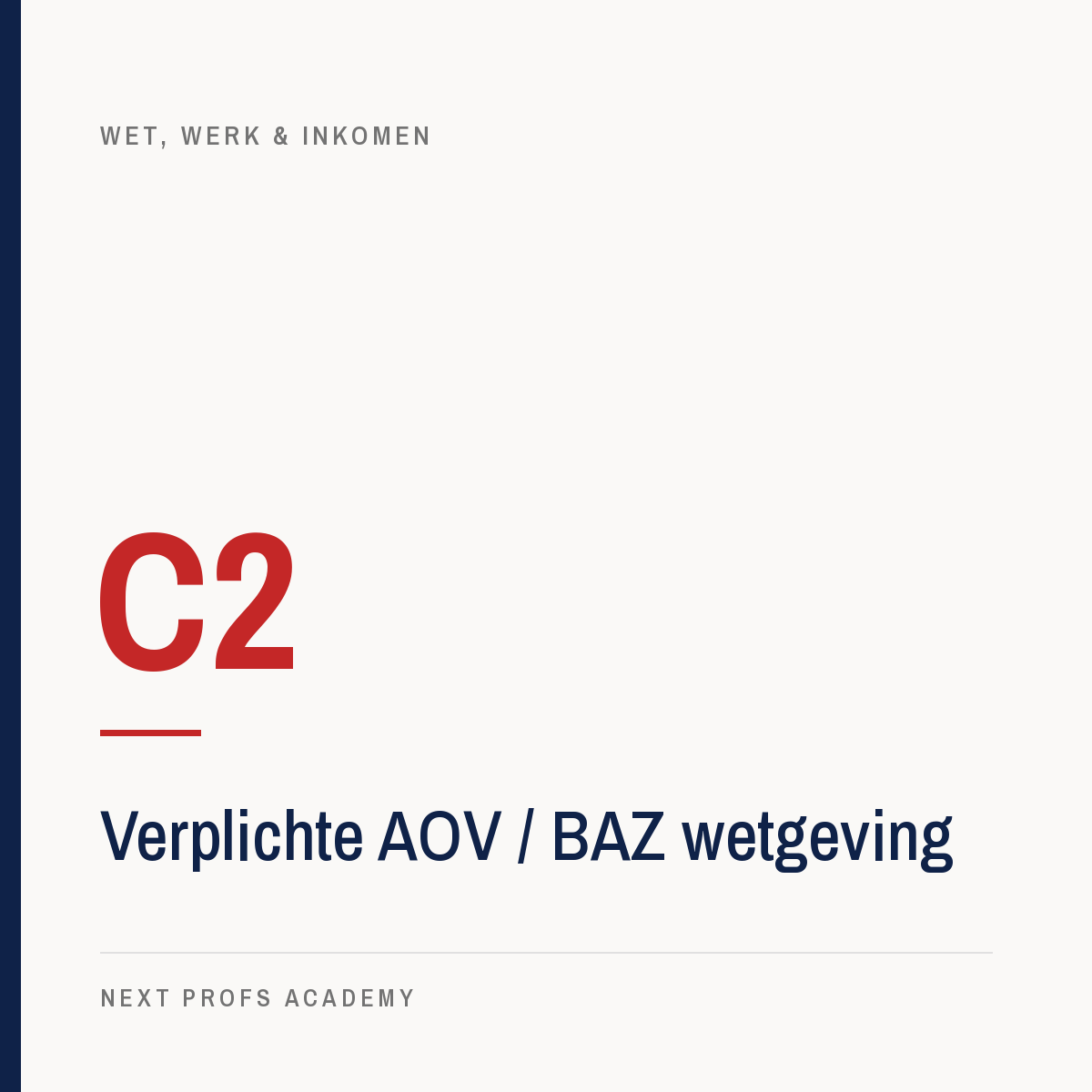 C2 — Verplichte AOV / BAZ wetgeving