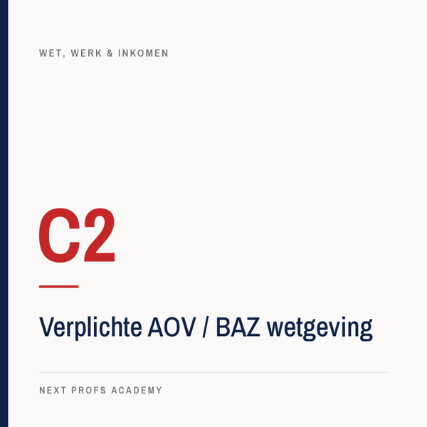 C2 — Verplichte AOV / BAZ wetgeving