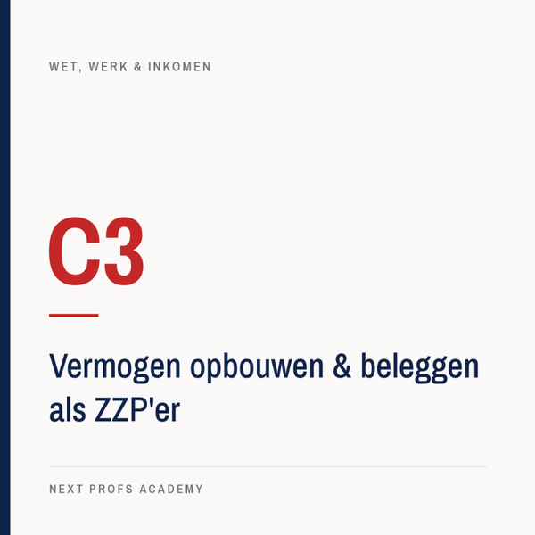 C3 — Vermogen opbouwen & beleggen als ZZP’er