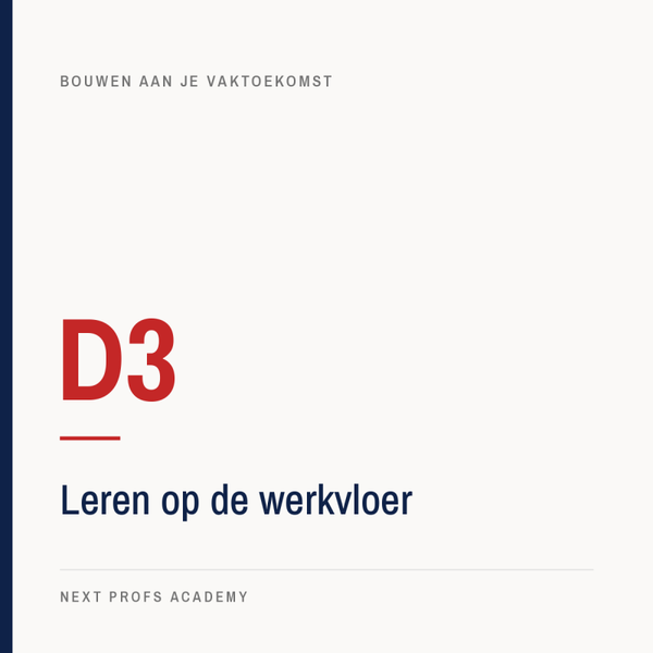 D3 — Leren op de werkvloer
