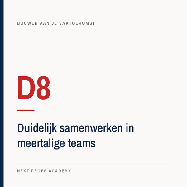 D8 — Samenwerken in meertalige teams